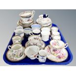 A tray of Indian Tree coffee cans, antique & later ceramic china,