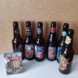 Iron Maiden beer bottles, shot glasses,