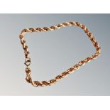 A 9ct gold rope twist bracelet