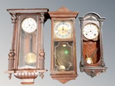 Three antique and later wall clocks (Af)