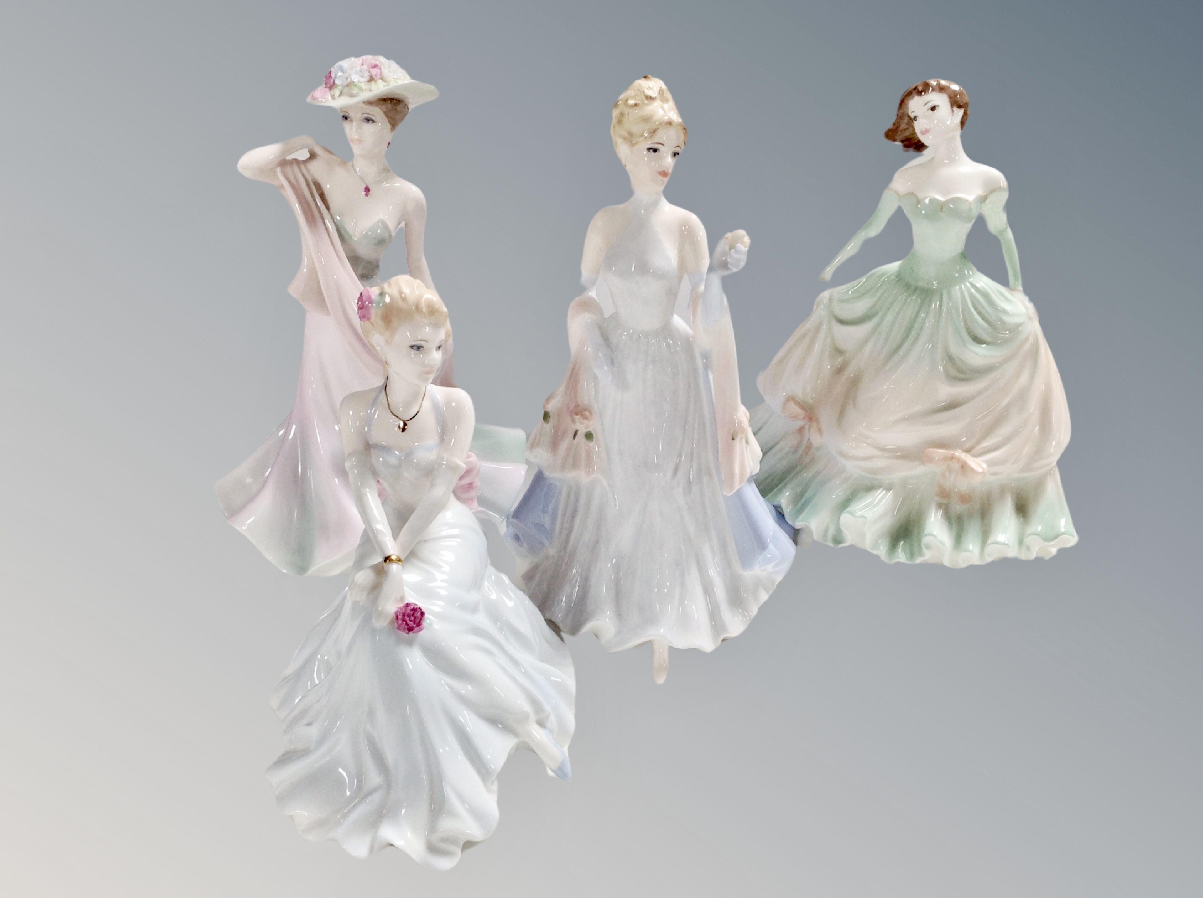 Four Coalport figures : Gail, Summer Days, Norma,