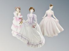 Three Royal Doulton figures : Joy, Special Moments,