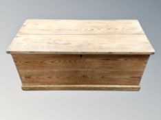 A Victorian pine blanket box