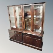A Stag Minstrel twin-section display cabinet