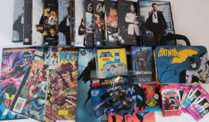 A Batman lunchbox, aftershave, Lego, Vintage Ninja Turtle cards,