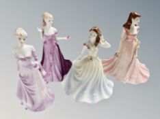 Four Coalport figures : Ladies of Fashion Jean, Marie, Veronica,