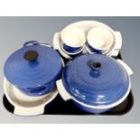 A tray of Le Creuset pottery ware,