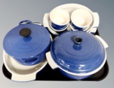 A tray of Le Creuset pottery ware,