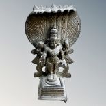 A 19th century Indian bronze devotional deity figure,