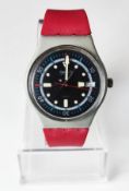 A 1985 Swatch watch Calypso Diver with instructions and receipt