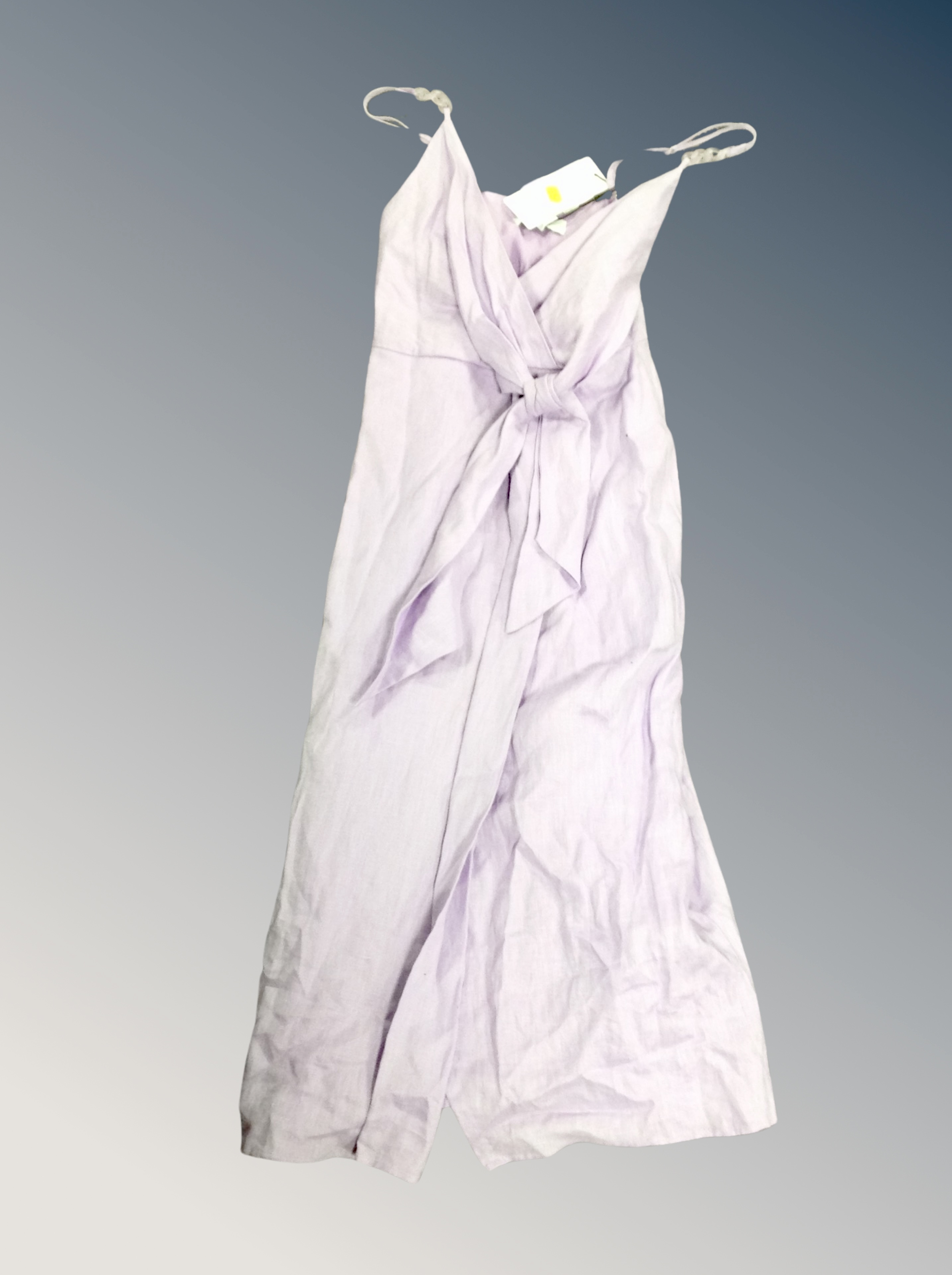 A Reiss Esme linen side tie midi dress, lilac, sizes 14, tagged and new,
