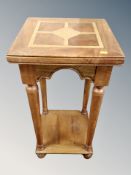 A Barker and Stonehouse marble inset plant stand,