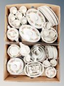 Two boxes of Wedgwood Quince oven to table ware