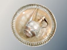 An Islamic copper charger, diameter 50 cm,