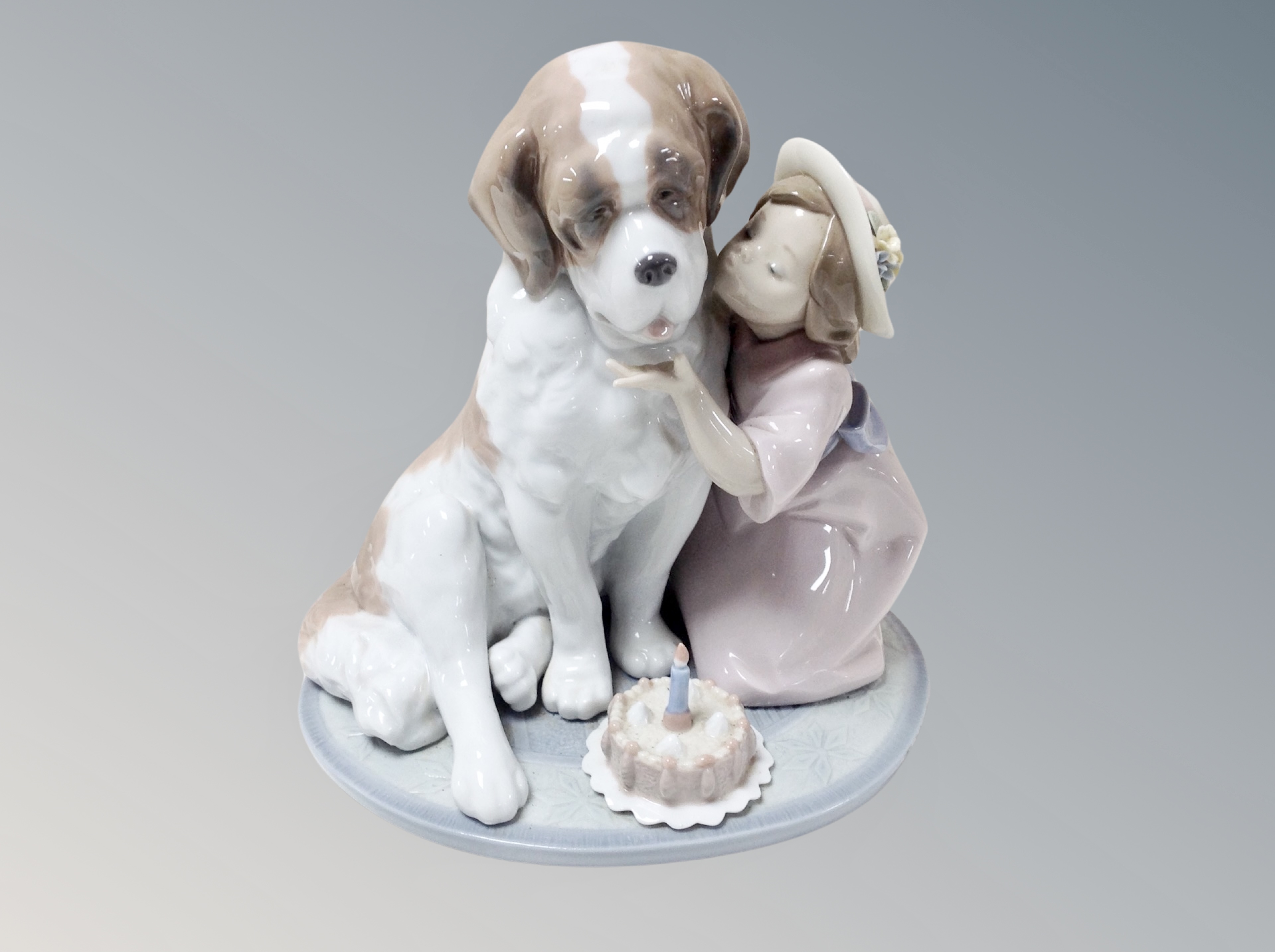 A Lladro figure A Birthday Kiss 6632