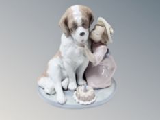 A Lladro figure A Birthday Kiss 6632