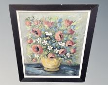 Danish School : Still life with flowers in a vase, oil on canvas,