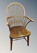 A beech spindle backed chair