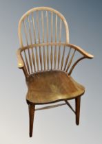 A beech spindle backed chair