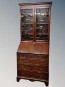 A mahogany bureau bookcase,