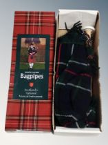 A set of junior bagpipes in box