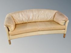 A Danish leather banana sofa by Morgens Hansen