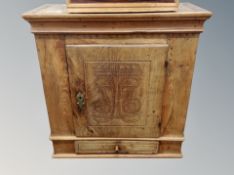 A 19th century oak wall cabinet,