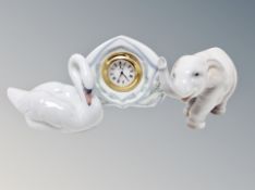 A Lladro swan,