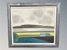 Danish School : Abstract landscape, oil on canvas ,