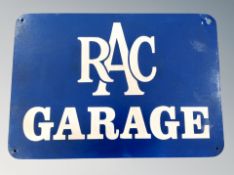 A reproduction RAC garage sign