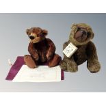 A Deborah Jaynes teddy bear - Hunter with tag,