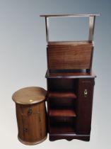 A reproduction mahogany magazine rack,