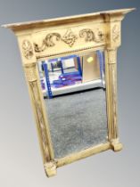 An early 19th century gilt and gesso pier mirror,