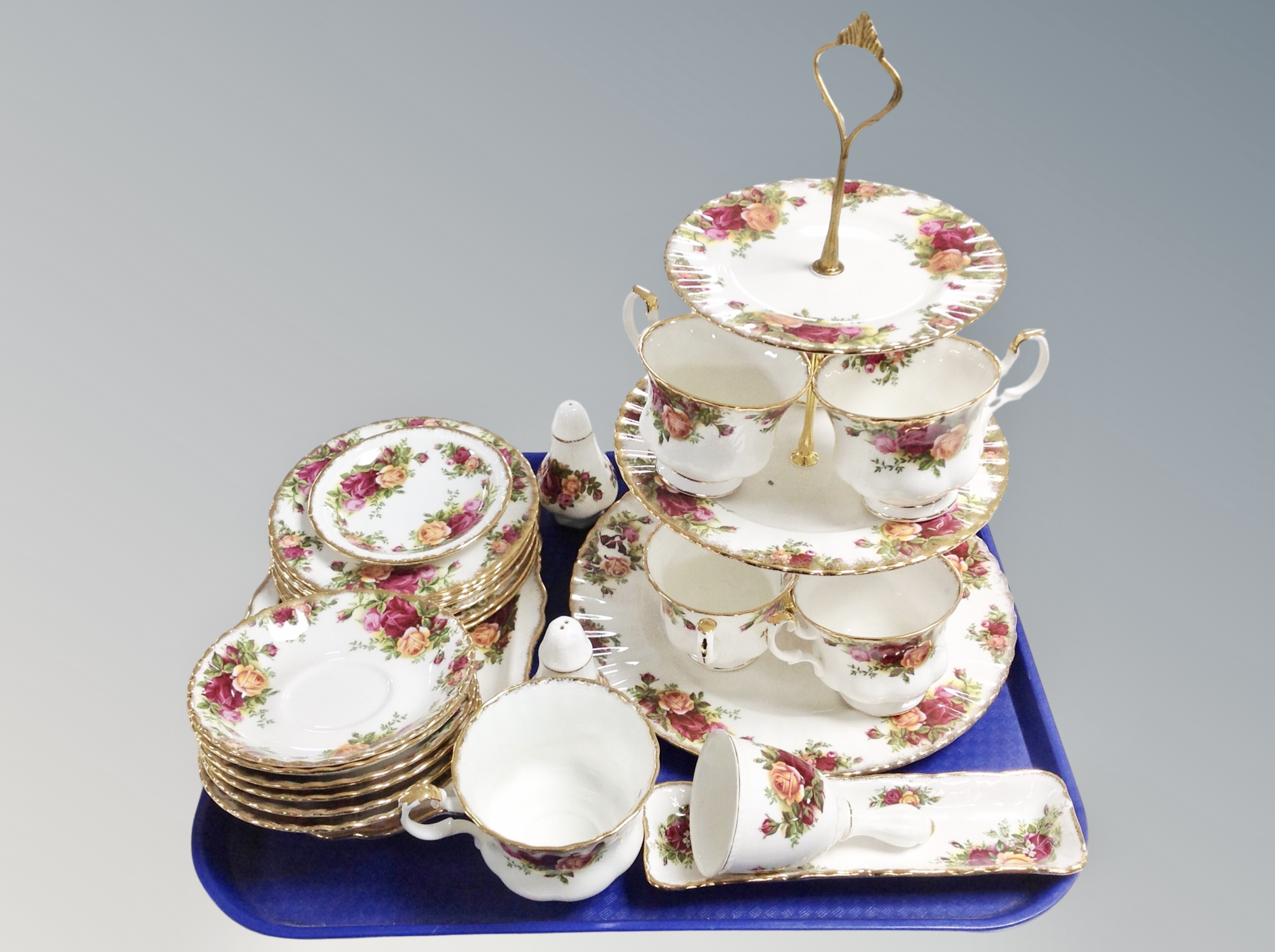 Approximately twenty seven pieces of Royal Albert Old Country Roses tea china,