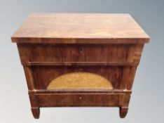 A 19th century mahogany three drawer low chest,