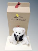 A Steiff club event 2002 teddy bear with box and certificate
