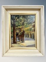 Danish School : Shire horse, oil on board,