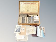A Day Son and Hewitt's medicine chest containing a large quantity of stereoscope slides,