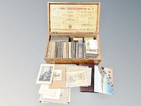 A Day Son and Hewitt's medicine chest containing a large quantity of stereoscope slides,