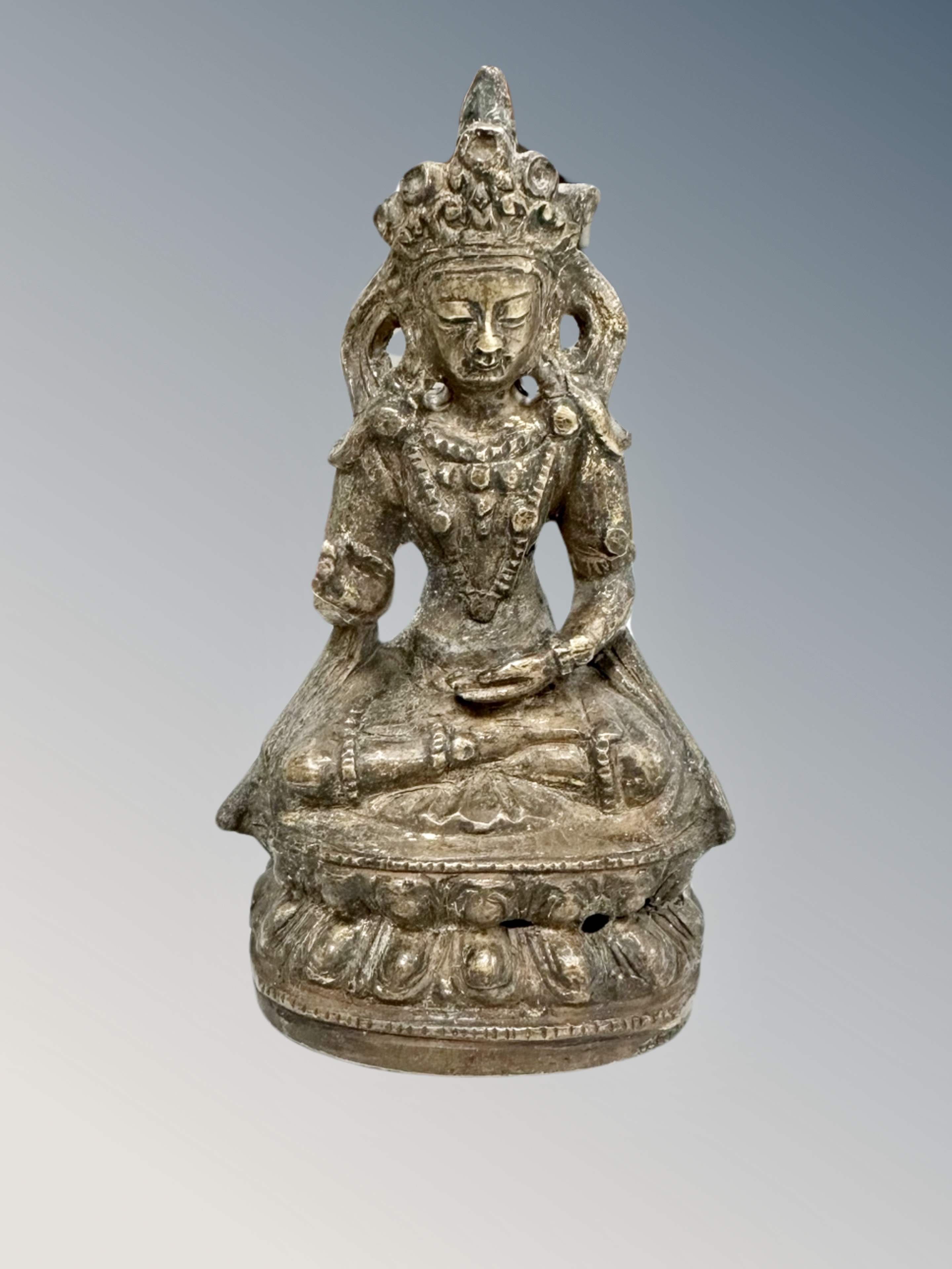 A 19th century Indian bronze devotional statue,