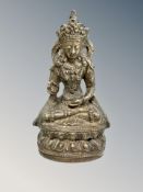 A 19th century Indian bronze devotional statue,