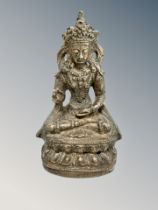A 19th century Indian bronze devotional statue,