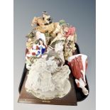 A group of five figures including Staffordshire,