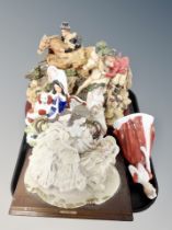 A group of five figures including Staffordshire,