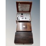 A Pye portable potentiometer and two Victorian table boxes