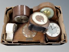 Six assorted mantel clocks