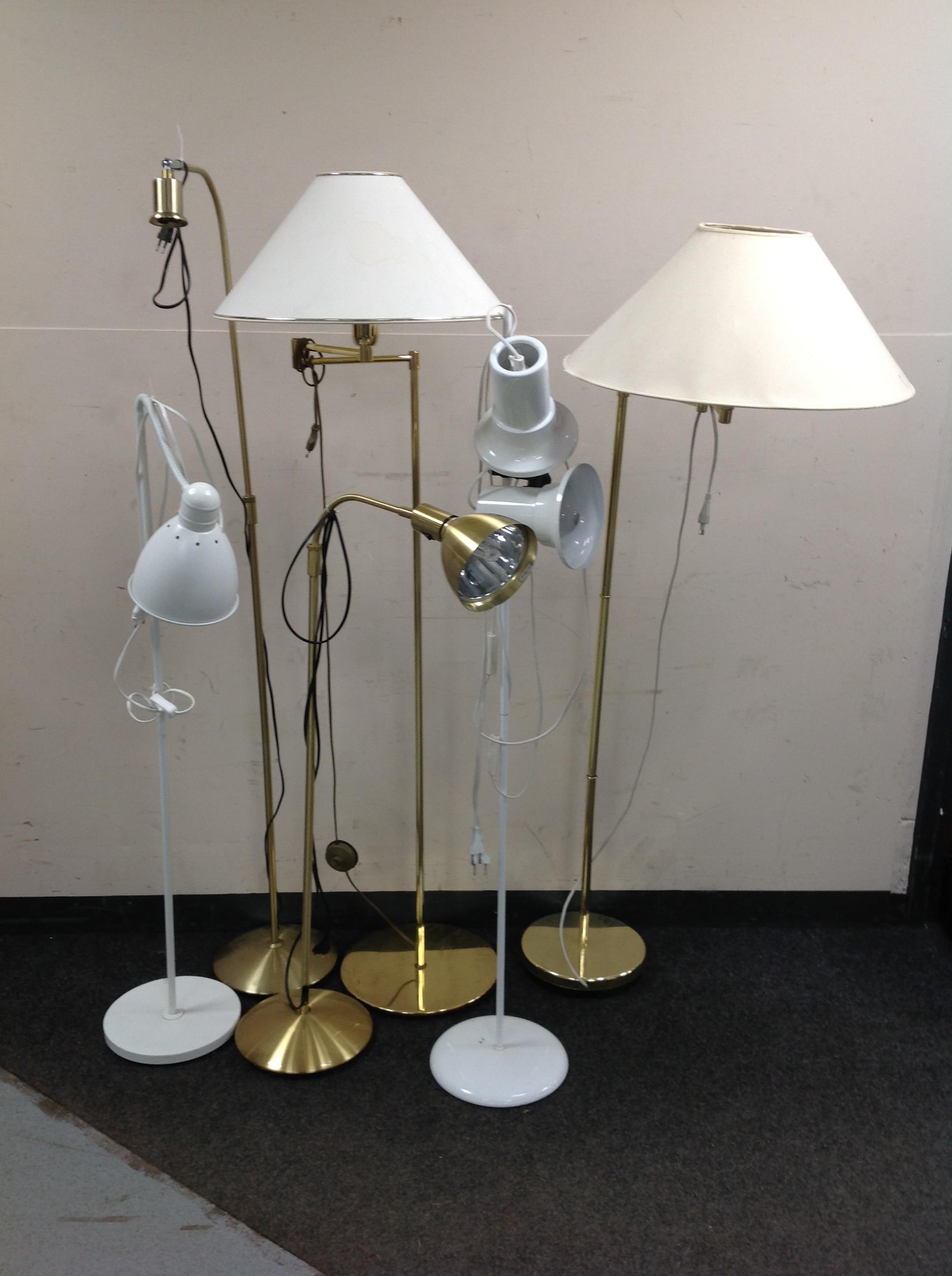 Six floor lamps (continental wiring)