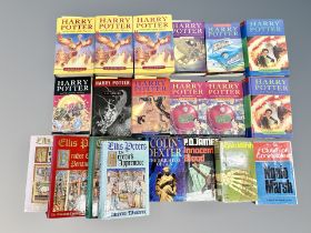 Twelve various Harry Pottery books including first editions and eight further volumes