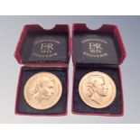 Two 1953 Coronation souvenir tokens