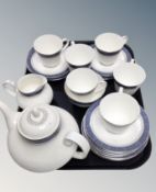 A twenty one piece Royal Doulton Sherbrooke tea set